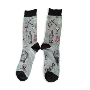 Wine Cork and Barrel Socks by K.Bell